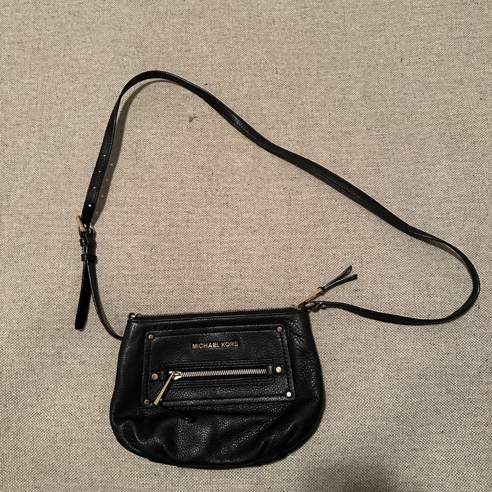 Michael Kors Crossbody Black Pebble Leather